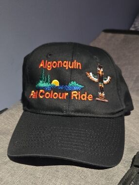 Algonquin Fall Colour Ride Embroidered Black Hat